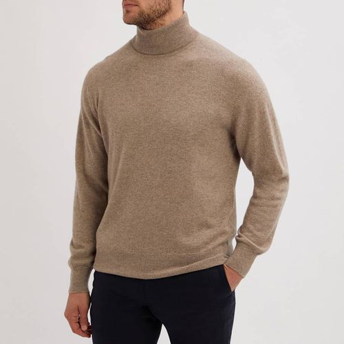 Sand Turtle Neck Cashmere Jumper - EC2 Collection - Modalova