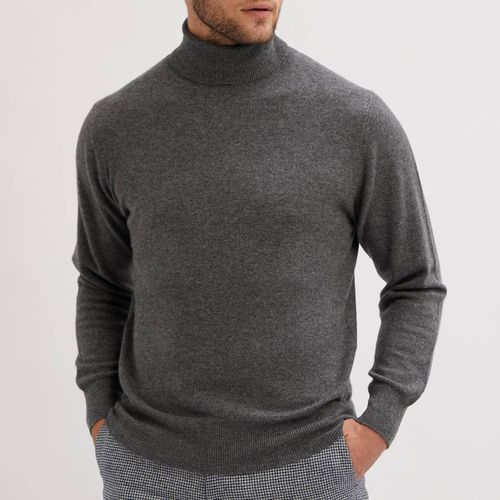 Grey Turtle Neck Cashmere Jumper - EC2 Collection - Modalova