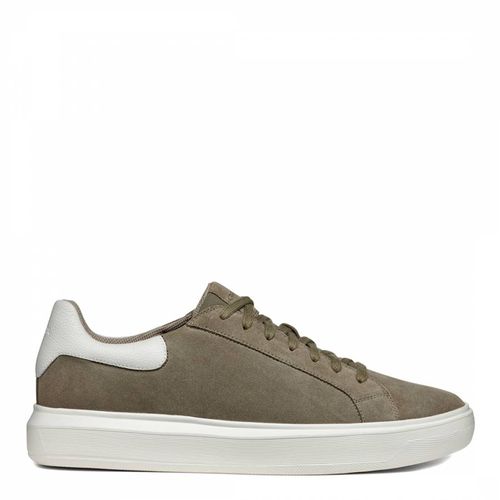 Mens Khaki Suede Deiven Trainer - Geox - Modalova