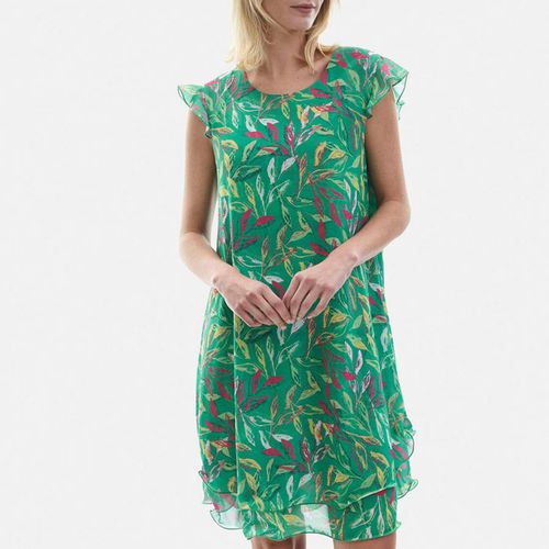 Green Multi Ruffle Wave Hem Dress - James Lakeland - Modalova