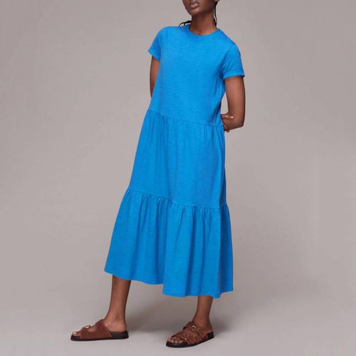 Tiered Jersey Cotton Midi Dress - WHISTLES - Modalova