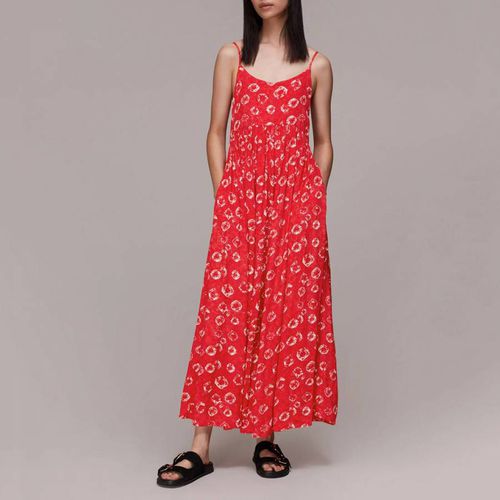 Red Floral Print Carmen Dress - WHISTLES - Modalova
