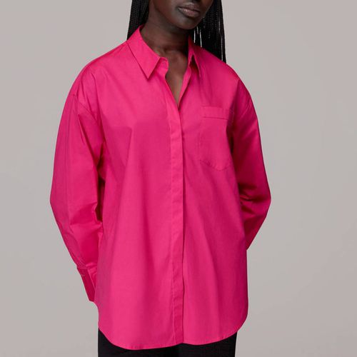 Oversized Button Up Cotton Shirt - WHISTLES - Modalova