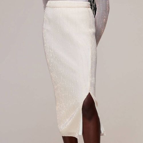 Ivory Sadie Sequin Column Skirt - WHISTLES - Modalova