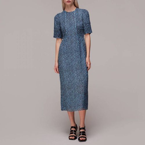 Blue Geo Print Dobby Dress - WHISTLES - Modalova