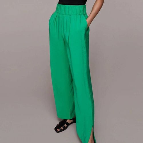 Green Nicola Wide Leg Trousers - WHISTLES - Modalova