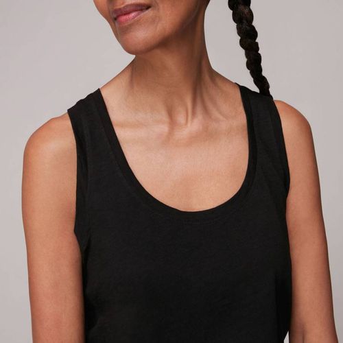 Black Basic Vest Cotton Top - WHISTLES - Modalova