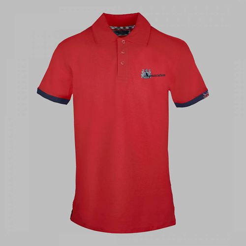 Red Small Crest Cotton Polo Top - Aquascutum - Modalova