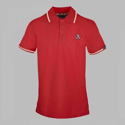 Red Rounded Crest Cotton Polo Top - Aquascutum - Modalova