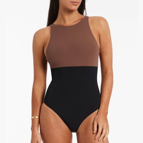 Latte Versa High Neck One Piece - Jets - Modalova