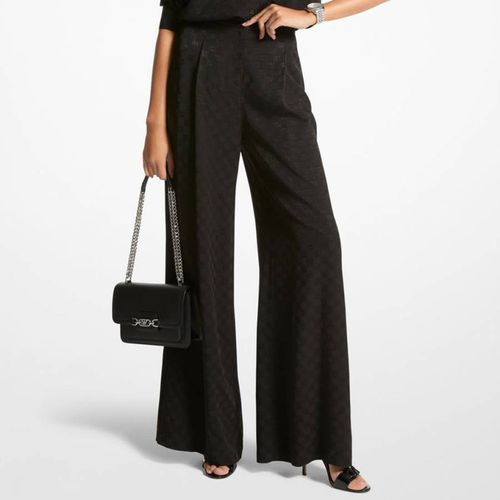 Black Monogram Wide Leg Trousers - Michael Kors - Modalova