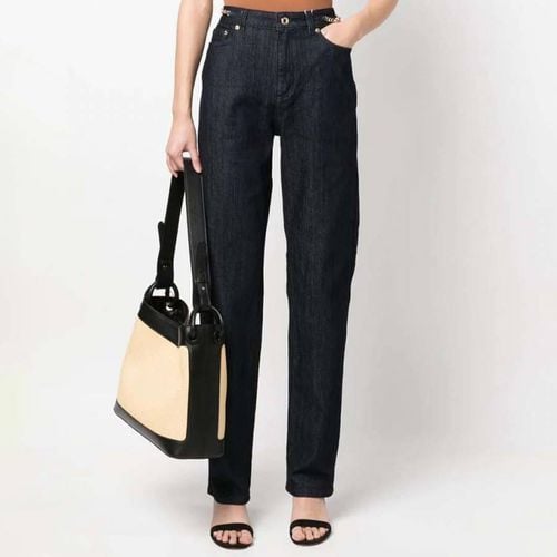 Indigo High Waist Tapered Stretch Jeans - Michael Kors - Modalova