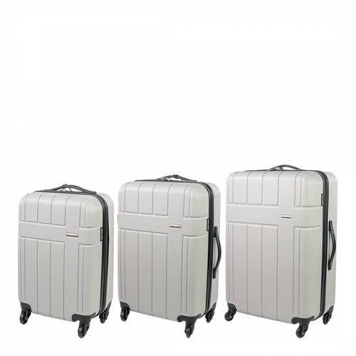 Grey 3 Piece Hardshell Luggage Set - Pierre Cardin - Modalova