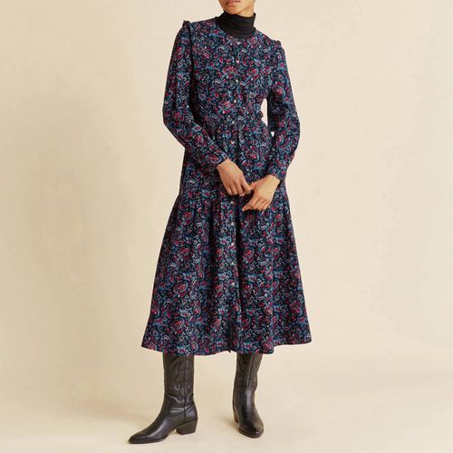 Navy Paisley Dress - Albaray - Modalova