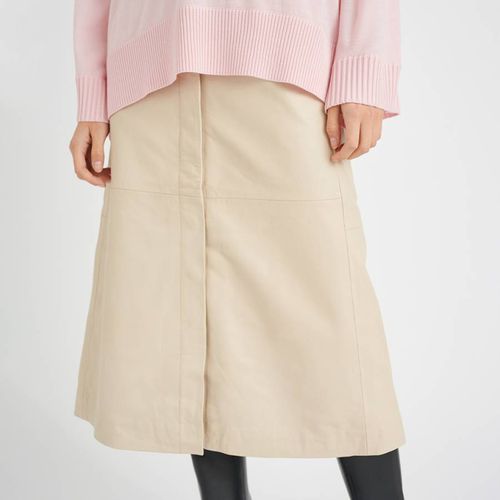 Cream Kyren Leather Midi Skirt - Inwear - Modalova