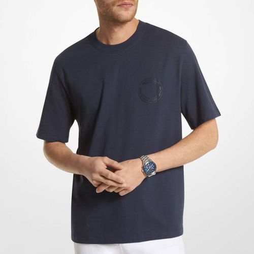 Navy Icon Logo Cotton T-Shirt - Michael Kors - Modalova
