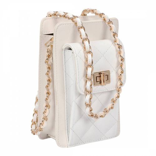 White Leather Crossbody Bag - Lucky Bees - Modalova