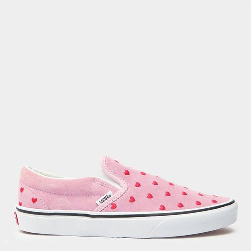 Women Pink/Red Hearts UA Classic Slip On Shoes - Vans - Modalova