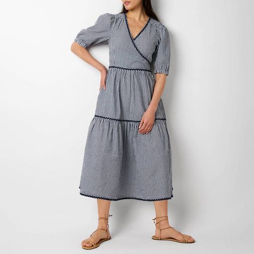 Ecru Check Gabriel Gingham Cotton Dress - Wyse - Modalova