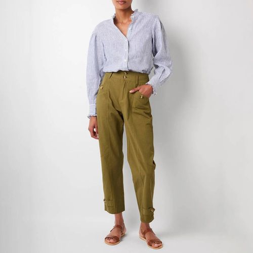Khaki Carly Cotton Cargo Trousers - Wyse - Modalova