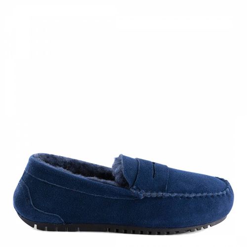 Navy Byron Bay Cosy Moccasin - Aus Wooli - Modalova