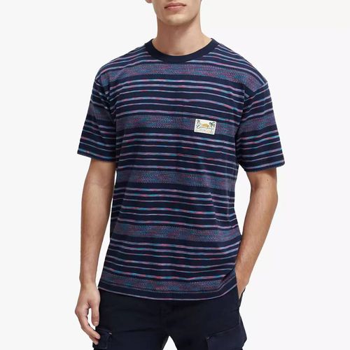 Structured Stripe Tee - Scotch & Soda - Modalova