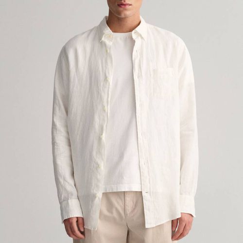 White Regular Linen Shirt - Gant - Modalova