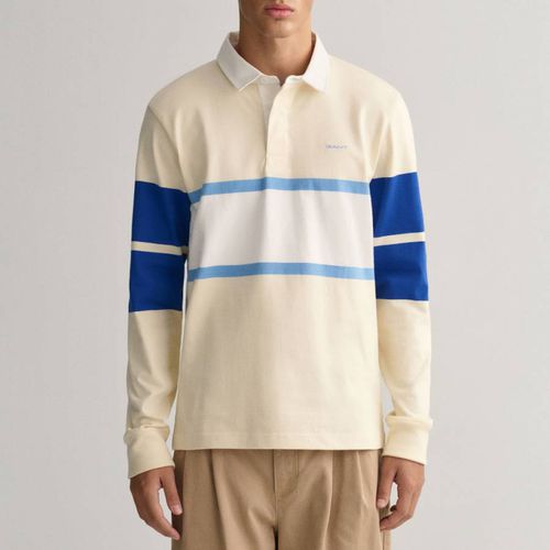 Beige/Multi Blocked Long Sleeve Polo Shirt - Gant - Modalova