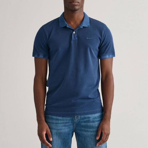 Navy Sunfaded Pique Polo Shirt - Gant - Modalova