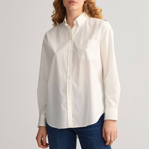 Ecru Poplin Cotton Shirt - Gant - Modalova