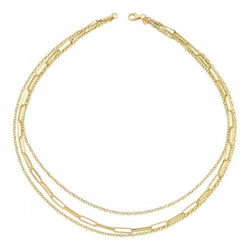 K Gold Multi Link Layer Necklace - Chloe Collection by Liv Oliver - Modalova