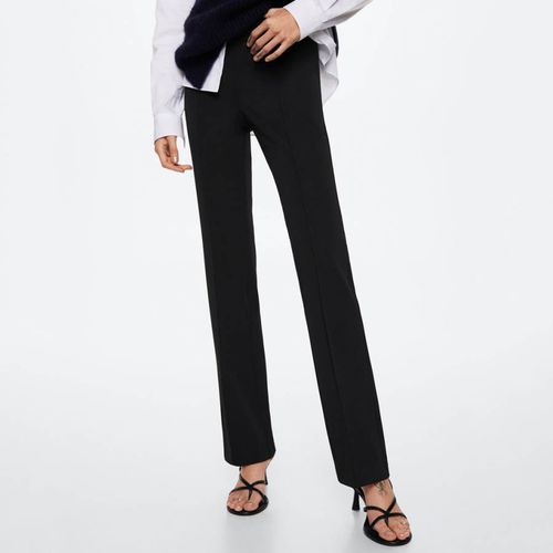 MANGO Women Black Flared High-Rise Trousers Price in India, Full  Specifications & Offers | DTashion.com