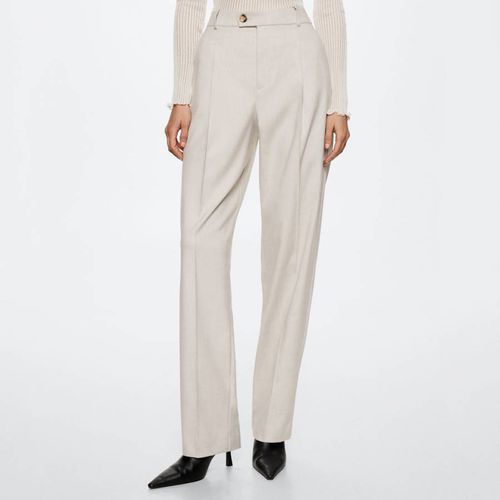 Grey Straight Suit Trousers - Mango - Modalova