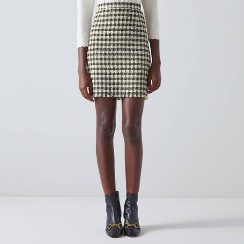 Black/Cream Keeler Cotton Blend Mini Skirt - L K Bennett - Modalova