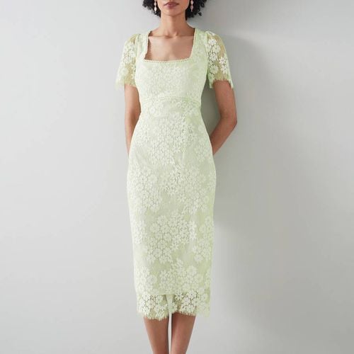 Green Posy Lace Midi Dress - L K Bennett - Modalova