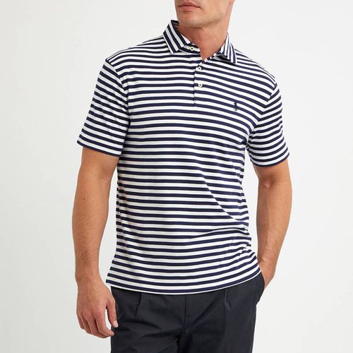 Navy/White Stripe Cotton Polo Shirt - Polo Ralph Lauren - Modalova