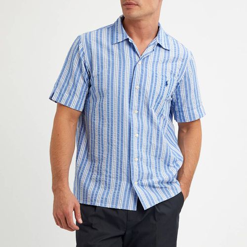 Blue/White Stripe Textured Cotton Shirt - Polo Ralph Lauren - Modalova