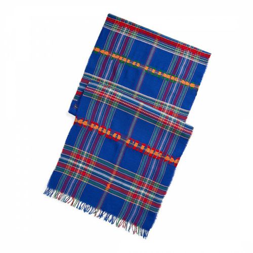 Blue/Multi Wool Cotton Scarf - Polo Ralph Lauren - Modalova