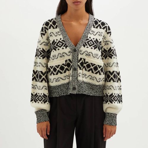 Cream/Black Pattern Wool Cardigan - Polo Ralph Lauren - Modalova