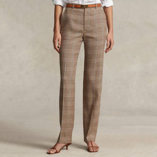 Beige Plaid Wool Blend Twill Trousers - Polo Ralph Lauren - Modalova