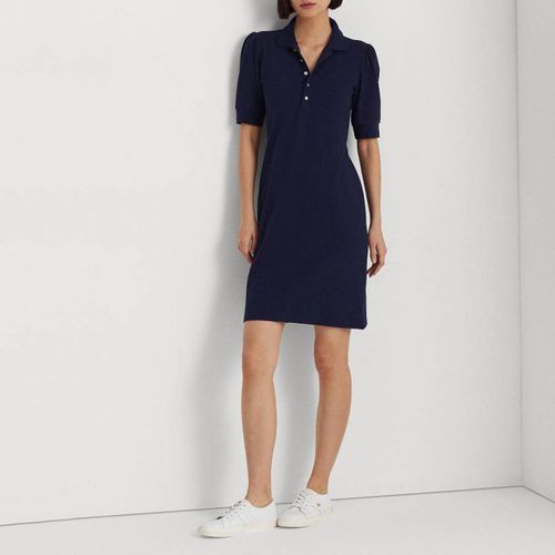 Navy Puff Sleeve Polo Dress - Lauren Ralph Lauren - Modalova