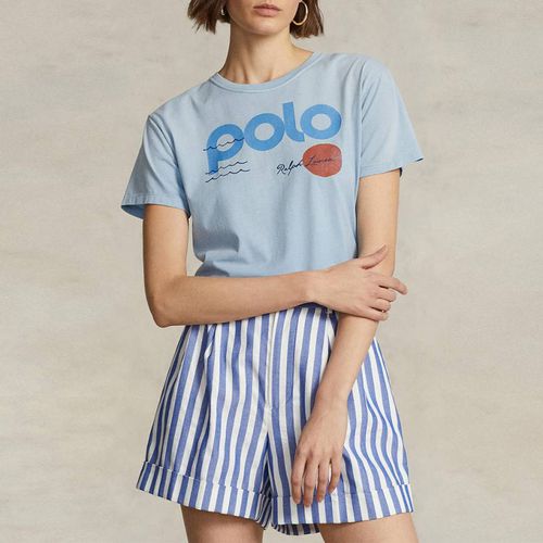 Blue Graphic Cotton T-Shirt - Polo Ralph Lauren - Modalova