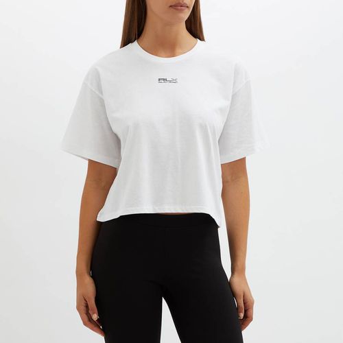 White Cropped Logo Cotton T-Shirt - Polo Ralph Lauren - Modalova