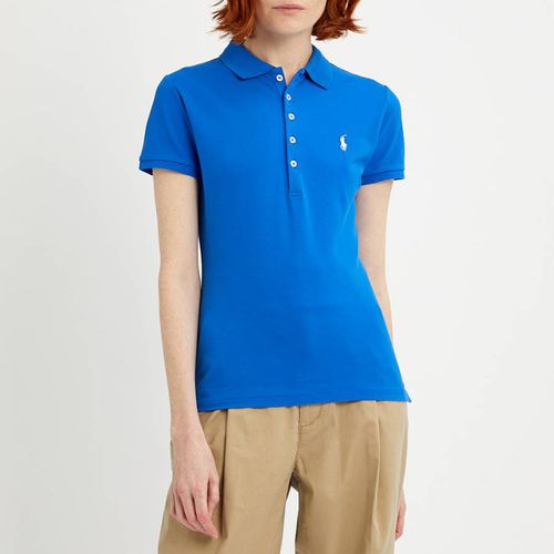 Blue Logo Cotton Polo Shirt - Polo Ralph Lauren - Modalova
