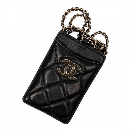 Black CC Chain Card Holder - Vintage Chanel - Modalova