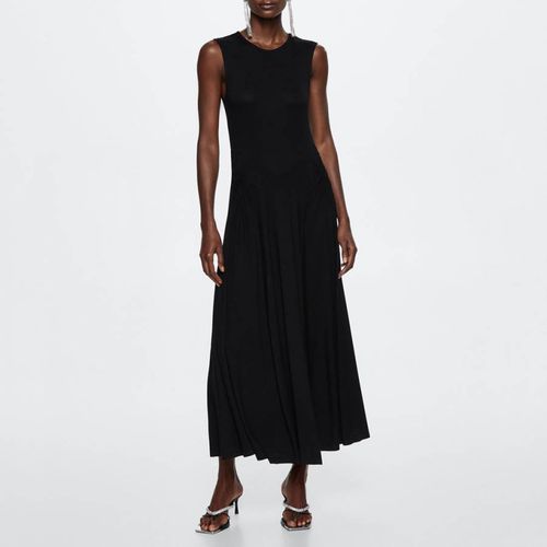 Black Draped Knit Dress - Mango - Modalova