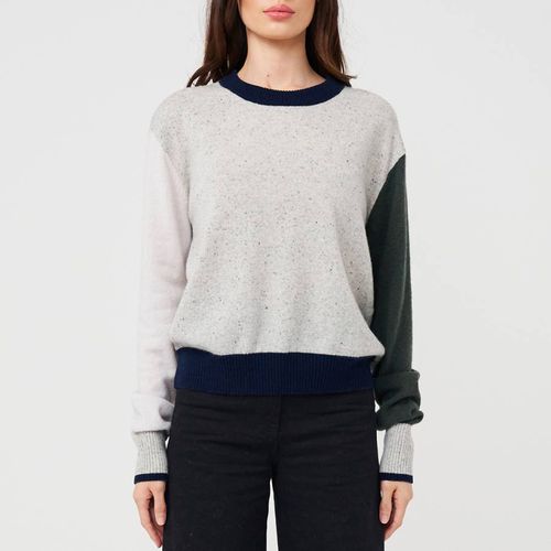 Grey/Black Cashmere Colourblock Sweatshirt - Scott & Scott London - Modalova