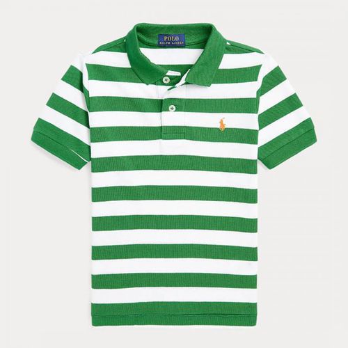 Toddler Boy's Green Striped Cotton Polo Shirt - Polo Ralph Lauren - Modalova