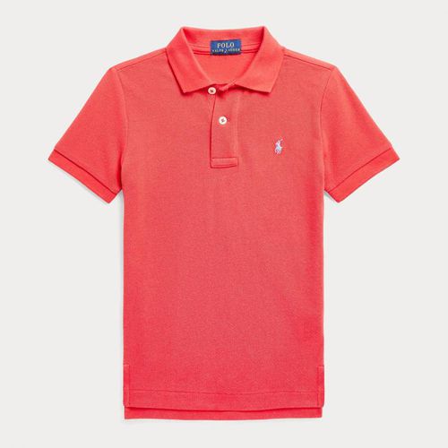 Toddler Boy's Red Cotton Logo Polo Shirt - Polo Ralph Lauren - Modalova
