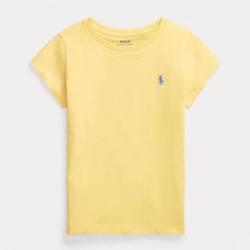 Toddler Girl's Yellow Jersey Cotton T-Shirt - Polo Ralph Lauren - Modalova